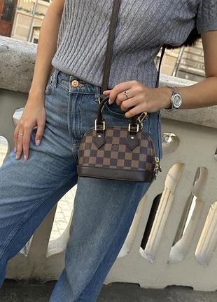 Сумка nano alma bag damier ebene canvas 2