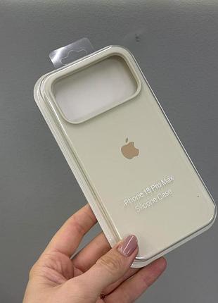 Чехол-накладка с микрофиброй для айфон 18 pro max, чехол silicone case с микрофиброй для iphone 18 pro max (молочный)