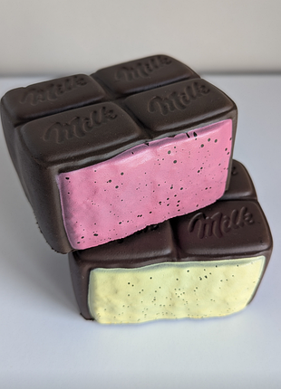 Сквиш шоколадка milk 10 см антистресс шоколад мелкая chocolate squishy
