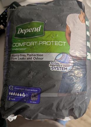 Мужское впитывающее белье depend comfort-protect размера l/xl