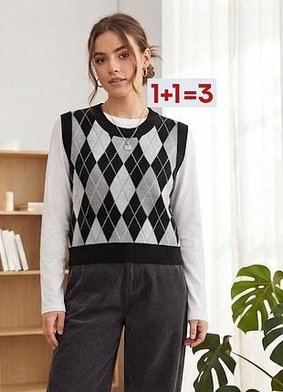 1+1=3 🎁 вязаная укороченная жилетка от h&amp;m