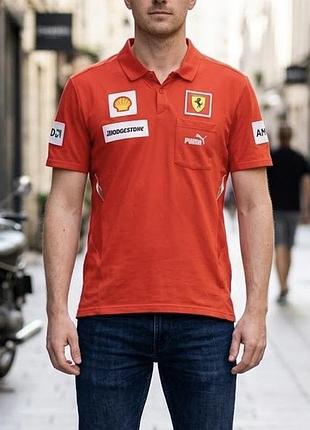 Винтажное поло puma scuderia ferrari f1 team (размер l) | оригинал
