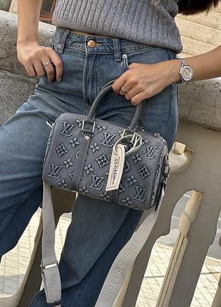 Сумка speedy bandoulière 25 bag denim monogram