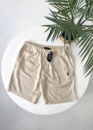 Шорты льняные ralph lauren бежевые