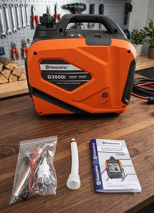 Бензиновый инверторный генератор husqvarna g3500i 3.2–3.5 квт с цифровым дисплеем для резервного электропитания
