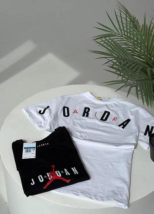 Футболка jordan air белая (принт спина)