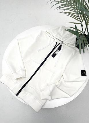 Зип-худи stone island белые