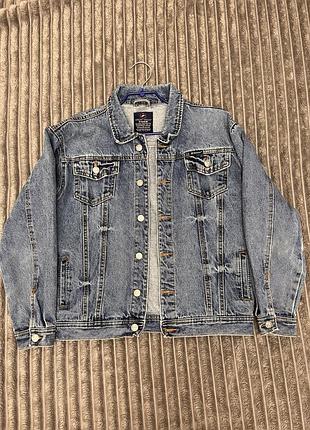 Куртка жіноча tommy hilfiger джинсова блакитна