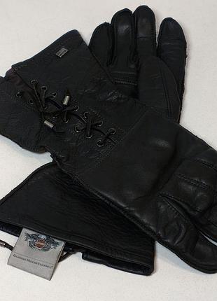 Harley davidson женские кожаные байкерские перчатки рукавицы