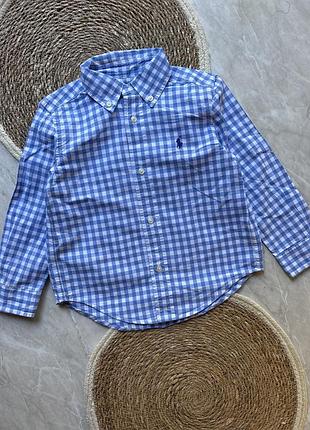 Сорочка картата в клітинку на хлопчика 3 роки polo ralph lauren