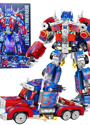 Конструктор 2 в 1 робот-трансформер оптимус прайм optimus prime и машина 616 деталей jkc7502-1
