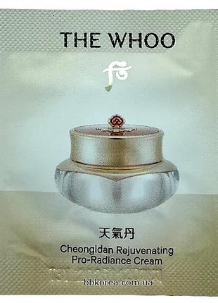 Обновленная версия крема radiant regenerating (сияющее здоровье) пробник the whoo cheongidan rejuvenating pro-radiance cream