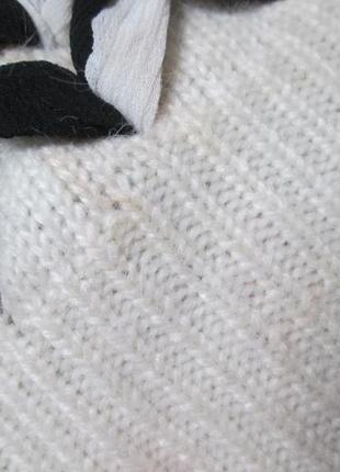 Шикарный теплый брендовый свитер ангора с узором лентой zara оригинал10 фото