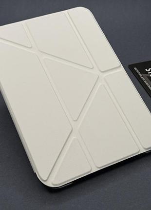 Чохол книжка smart acrylic case для ipad air 4 5 6 7 8 m1 m2 m3 m4 оригамі з підставкою прозорий слонова кістка