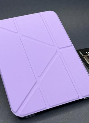 Чохол книжка smart acrylic case для ipad air 4 5 6 7 8 m1 m2 m3 m4 оригамі з підставкою прозорий бузковий