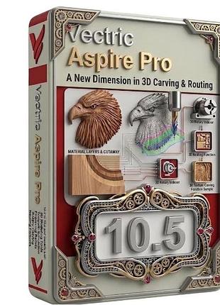 Vectric aspire pro - для фрезерных станков с чпк cad/cam и 3d-режьбление