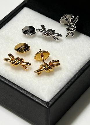 Серьги тиффани из медицинского золота stainless steel, xuping позолоченные