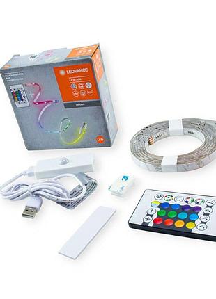 Лента гибкая светодиодная 2м 12v ledvance flex audio rgb usb пульт 5v 3, 6w megalight