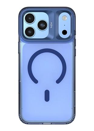Чохол kajsa trans-shield with magsafe для iphone 18 pro max steel blue b-ring