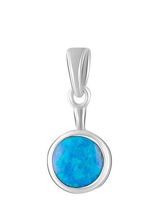 Срібна підвіска silverbreeze з опалом 0.73ct (2081814)