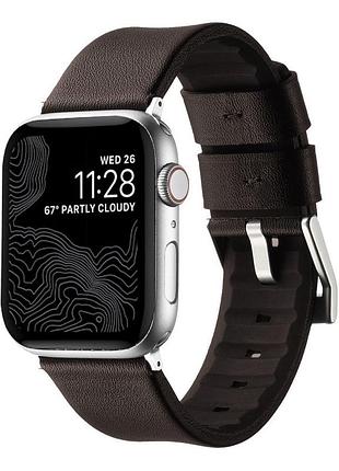 Ремінець apple watch 41/watch 40/watch 38mm coffe silver (37204_3610741)