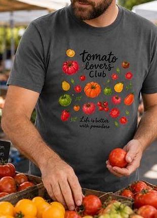 Футболка з принтом tomato lovers club
