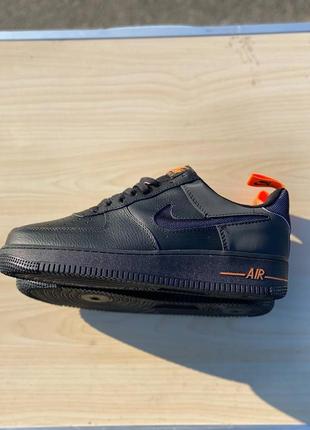 Мужские кроссовки nike air force 1 black/orange