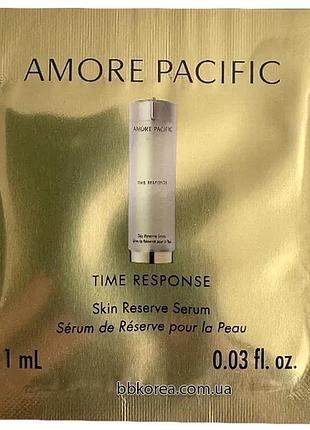 Антивозрастная сыворотка на основе зеленого чая пробник amore pacific time response skin reserve serum