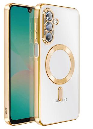 Чехол fiji chrome для samsung galaxy a18 (a185) с magsafe и защитой камер gold