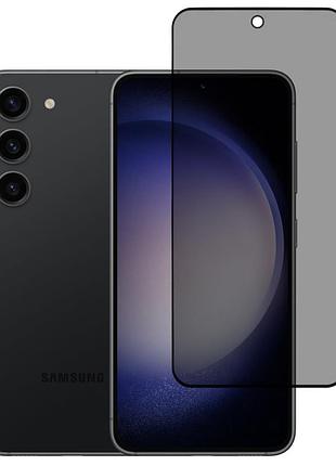 Защитное стекло fiji privacy для samsung galaxy s23 (s911) антишпион anti-peeping полная проклейка черный