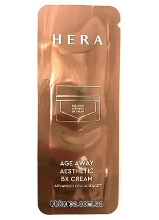 Антивозрастной премиум крем с пептидами и коллагеном пробник hera age away aesthetic bx cream