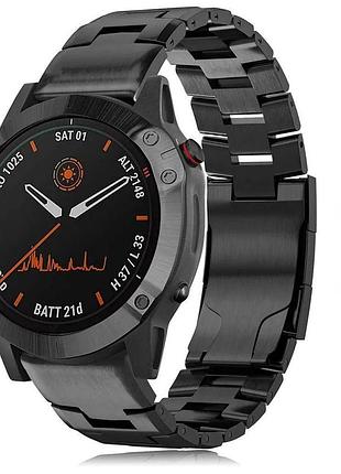 Титановий ремінець bewatch garmin 26 мм black (t2600101)