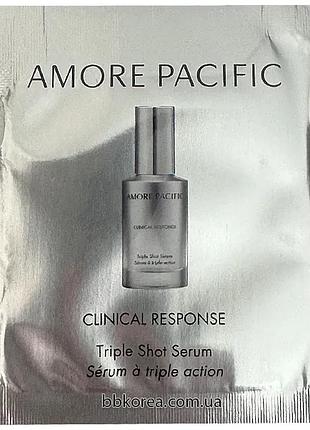 Інноваційна антивікова сироватка amorepacific пробник amore pacific clinical response triple shot serum