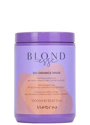 Маска для блонда анти оранж inebrya blondesse no-orange mask 1000 мл