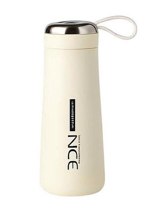 Бутылка для воды 400мл nice bottle белая