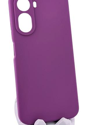 Чохол silicone cover для poco c81 / с81 pro бампер із мікрофіброю фіолетовий