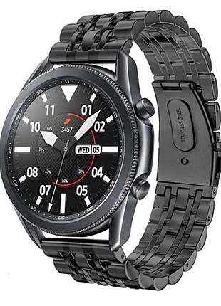 Браслет bewatch для samsung galaxy watch 3 45mm ремешок 22мм classic стальной link black (1021401.10)
