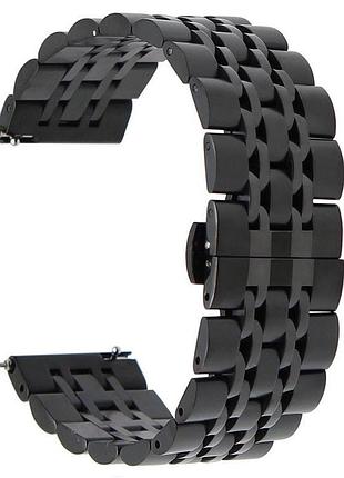 Ремешок bewatch classic стальной link xtra шириной 22 мм black (1021401)
