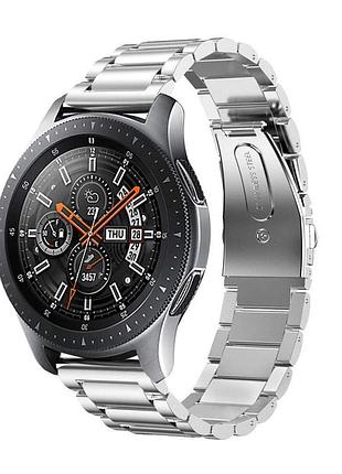 Ремешок браслет для смарт-часов bewatch стальной для samsung galaxy watch 46 мм серебро (1020405)