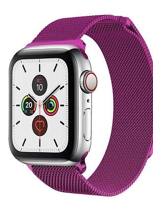 Браслет bewatch для apple watch series 3 4 | 5 | 6 с шириной корпуса 38 | 40 мм ремешок миланская петля purple (1050211)
