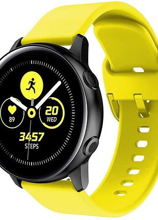 Ремешок bewatch new 20мм samsung galaxy watch 42мм | active | active 2 желтый (1012320)