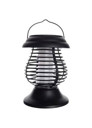 Светильник садовый антимоскитный подвесной на солнечной панели bug zapper черный