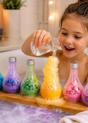Набор из 6 интерактивных бомбочек для ванны tub works kids bath bomb magic potion 26x-309 разноцветные