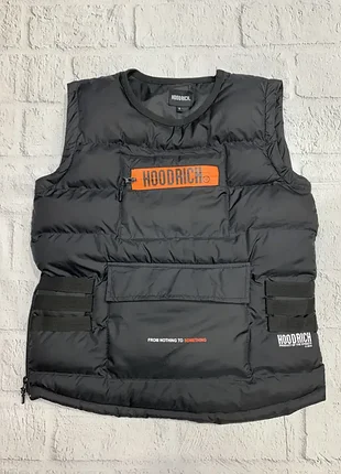 Оригинальный дутый жилет hoodrich og utility gilet, мужская черная жилетка, размер m