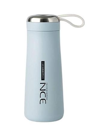 Пляшка для води 400мол nice bottle блакитна