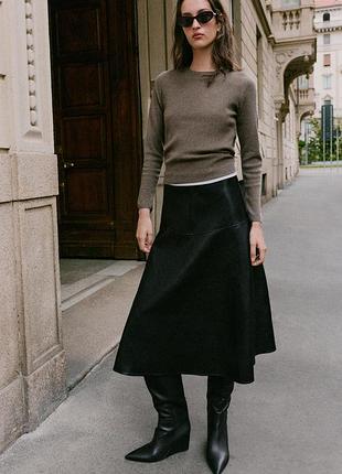 М'який трикотажний жіночий сірий светр zara new