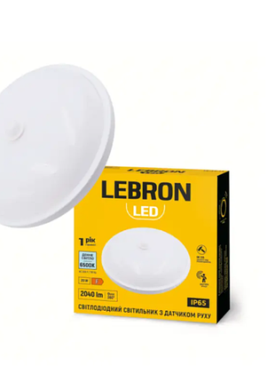 Led світильник l-wlr sensor 20w 6500к ір65 (15-37-13) lebron