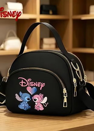 Сумка через плечо disney "лило и стич", 3 отделения