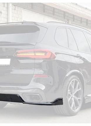 Дифузор заднього бампера v2 (2018-2022, чорний глянець) для bmw x5 g05 рр