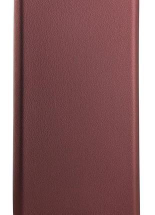Чехол книжка premium для poco c81 / с81 pro на магните с подставкой бордовый